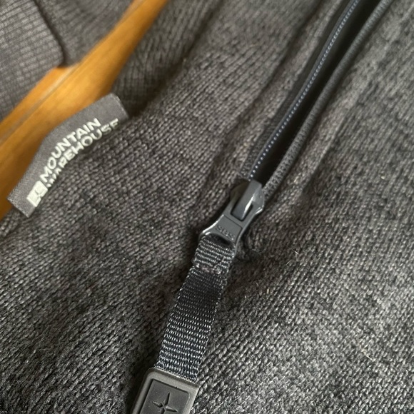 Mountain Warehouse Dark Gray mix Nevis Fleece Lined Zip up Sweater Hoodie - Picture 4 of 5